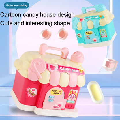 18 x 15 x 16.5cm Candy House Childrens Cartoon Coin Bank Small House Savings Jar Toys(Pink) - Piggy Banks by buy2fix | Online Shopping UK | buy2fix