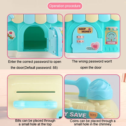 18 x 15 x 16.5cm Candy House Childrens Cartoon Coin Bank Small House Savings Jar Toys(Pink) - Piggy Banks by buy2fix | Online Shopping UK | buy2fix