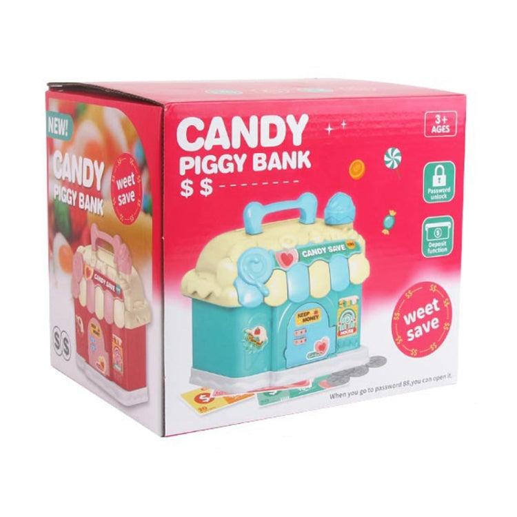 18 x 15 x 16.5cm Candy House Childrens Cartoon Coin Bank Small House Savings Jar Toys(Pink) - Piggy Banks by buy2fix | Online Shopping UK | buy2fix