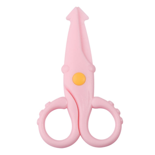 10pcs Cute Squid Mini Plastic Scissors Children Handmade Paper Cutting Tools(Pink)