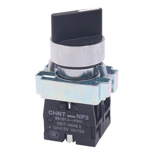 CHINT NP2-BD23 2 Gear Self-locking 2NO Power Transfer Switch Short Handle Master Knob 22mm - Car Switches by CHINT | Online Shopping UK | buy2fix