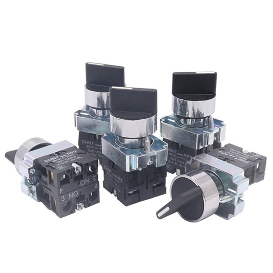 CHINT NP2-BD33 3 Gear Self-locking 2NO Power Transfer Switch Short Handle Master Knob 22mm - Car Switches by CHINT | Online Shopping UK | buy2fix