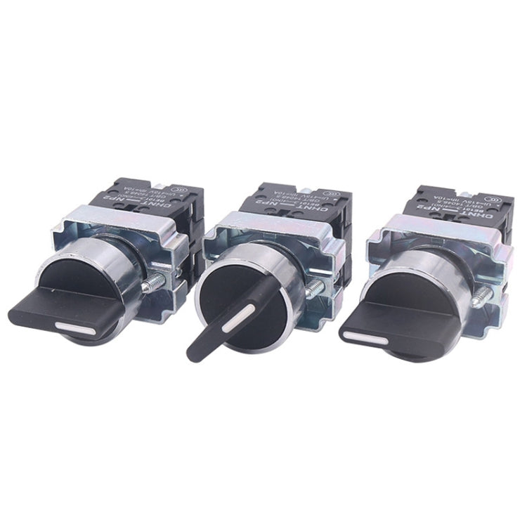 CHINT NP2-BD53 3 Gear Self-resetting 2NO Power Transfer Switch Short Handle Master Knob 22mm - Car Switches by CHINT | Online Shopping UK | buy2fix