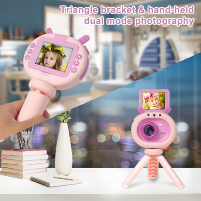 S2 2.4-Inch 180-Degree Flip-Screen 1080P HD Cartoon Children Digital Camera With Stand(Dark Green) - Children Cameras by buy2fix | Online Shopping UK | buy2fix