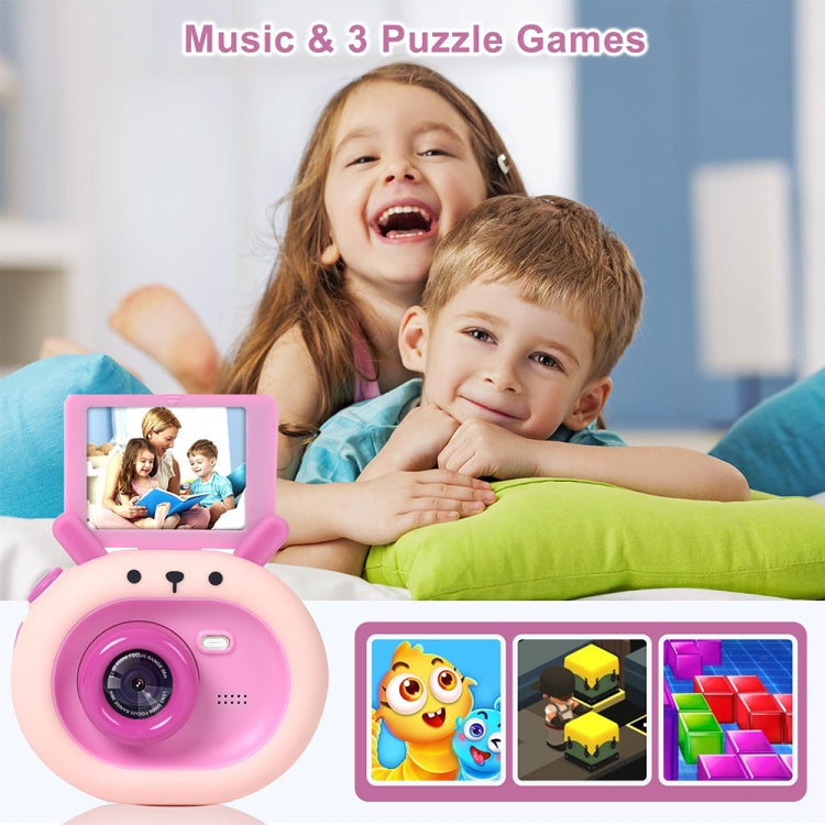 S2 2.4-Inch 180-Degree Flip-Screen 1080P HD Cartoon Children Digital Camera With Stand(Violet) - Children Cameras by buy2fix | Online Shopping UK | buy2fix