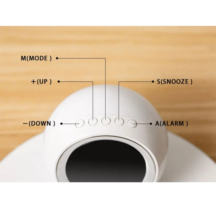 K22T 15W Multifunctional Rotatable Clock Night Light Wireless Fast Charger, Color: Wheat-color by buy2fix