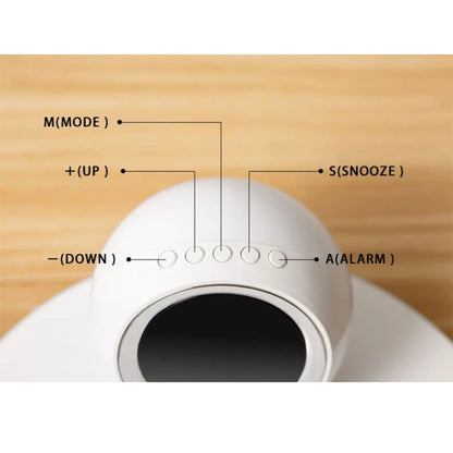 K22T 15W Multifunctional Rotatable Clock Night Light Wireless Fast Charger, Color: White by buy2fix