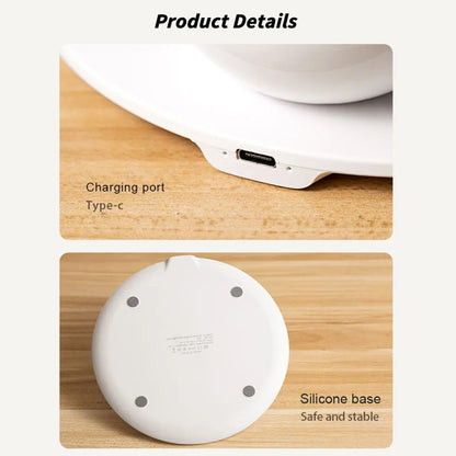 K22T 15W Multifunctional Rotatable Clock Night Light Wireless Fast Charger, Color: Wheat-color by buy2fix