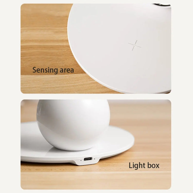 K22T 15W Multifunctional Rotatable Clock Night Light Wireless Fast Charger, Color: White by buy2fix