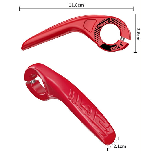 ENLEE E-45616 1pair Bicycle Handlebar Covers Cow Sheeps Horn Grips Joystick Sleeve Accessories(Red) - Bicycle Grips by ENLEE | Online Shopping UK | buy2fix