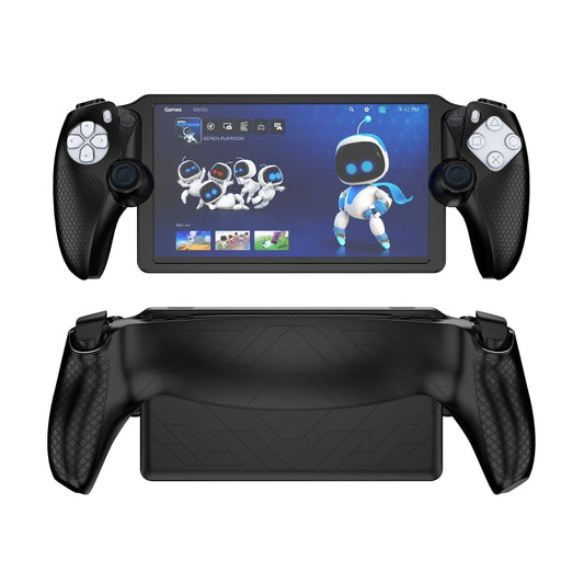 For Sony PS Portal Game Console Silicone Protective Cover Oil Spray All-Inclusive Protective Case(Black) - Cases by buy2fix | Online Shopping UK | buy2fix