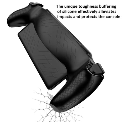 For Sony PS Portal Game Console Silicone Protective Cover Oil Spray All-Inclusive Protective Case(Black) - Cases by buy2fix | Online Shopping UK | buy2fix