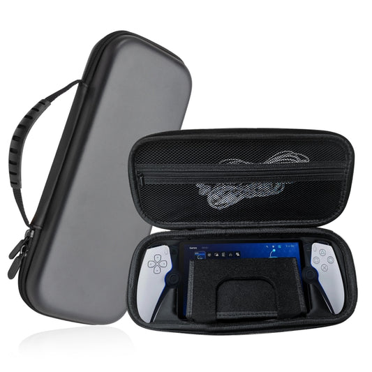 For PIayStation Portal Game Console EVA Leather Grain Handbag Clutch Protective Bag(Black) - Bags by buy2fix | Online Shopping UK | buy2fix