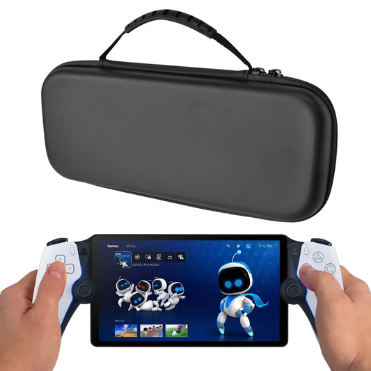 For PIayStation Portal Game Console EVA Leather Grain Handbag Clutch Protective Bag(Black) - Bags by buy2fix | Online Shopping UK | buy2fix