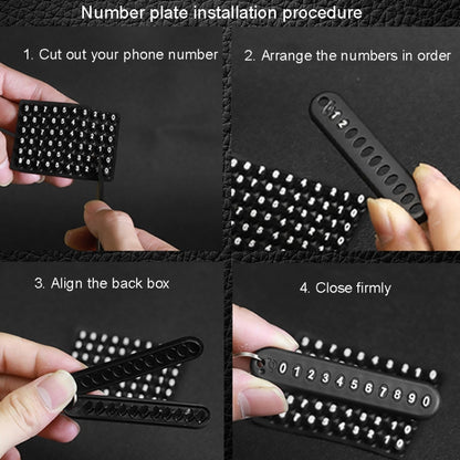 Car Key Anti Lost Woven Lanyard Pendant Keychain Cell Phone Number Plate(8 Horseshoe Buckle+Hand Strap+Number Card) by buy2fix