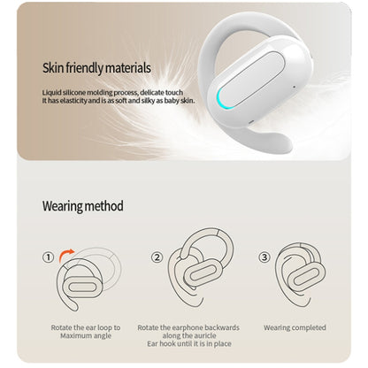 M-F9 Rotatable Ear-mounted ENC Call Noise Reduction Bluetooth Stereo Sports Earphones(White) by buy2fix