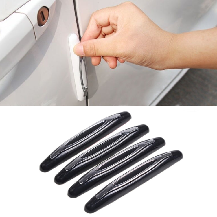 4pcs/set Car Door Anti-collision Strips Rearview Mirror Anti-scratch Stickers(Black) by buy2fix