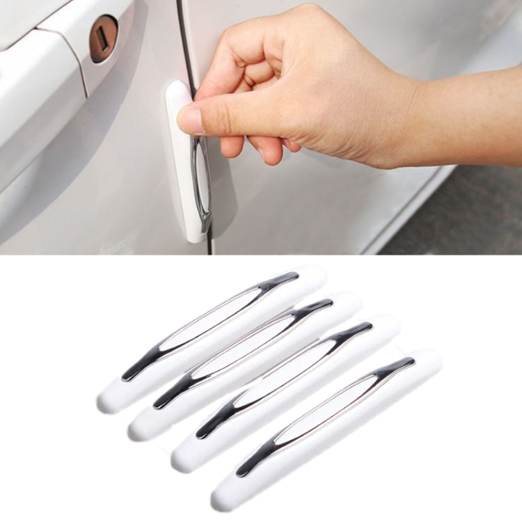4pcs/set Car Door Anti-collision Strips Rearview Mirror Anti-scratch Stickers(White) by buy2fix