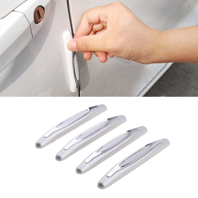 4pcs/set Car Door Anti-collision Strips Rearview Mirror Anti-scratch Stickers(Grey) by buy2fix