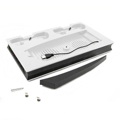 For PS5 Digital / Optical Drive Console Cooling Fan Controller Charging Base With Light Dock Stand(White) - Charger & Power by buy2fix | Online Shopping UK | buy2fix