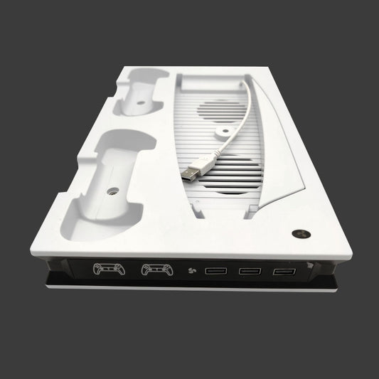 For PS5 Digital / Optical Drive Console Cooling Fan Controller Charging Base With Light Dock Stand(Black) - Charger & Power by buy2fix | Online Shopping UK | buy2fix