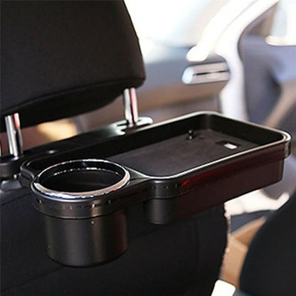 Automotive Water Cup Holder Drink Holder Car Rear Chair Seat Holder Tray(Black) by buy2fix