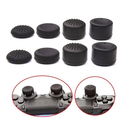 8pcs /Set For PS5 / PS4 Silicone Joystick Cap Booster Cap Gamepad Rocker Protective Case(Black) - Cases by buy2fix | Online Shopping UK | buy2fix
