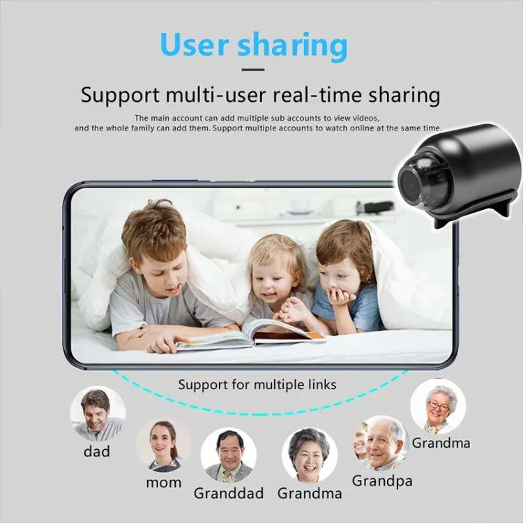 2 Million Pixel HD Home Smart WIFI Remote Mini 1080P Surveillance Camera, Specification: X5+32G by buy2fix