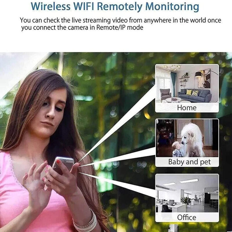 2 Million Pixel HD Home Smart WIFI Remote Mini 1080P Surveillance Camera, Specification: X5+64G by buy2fix