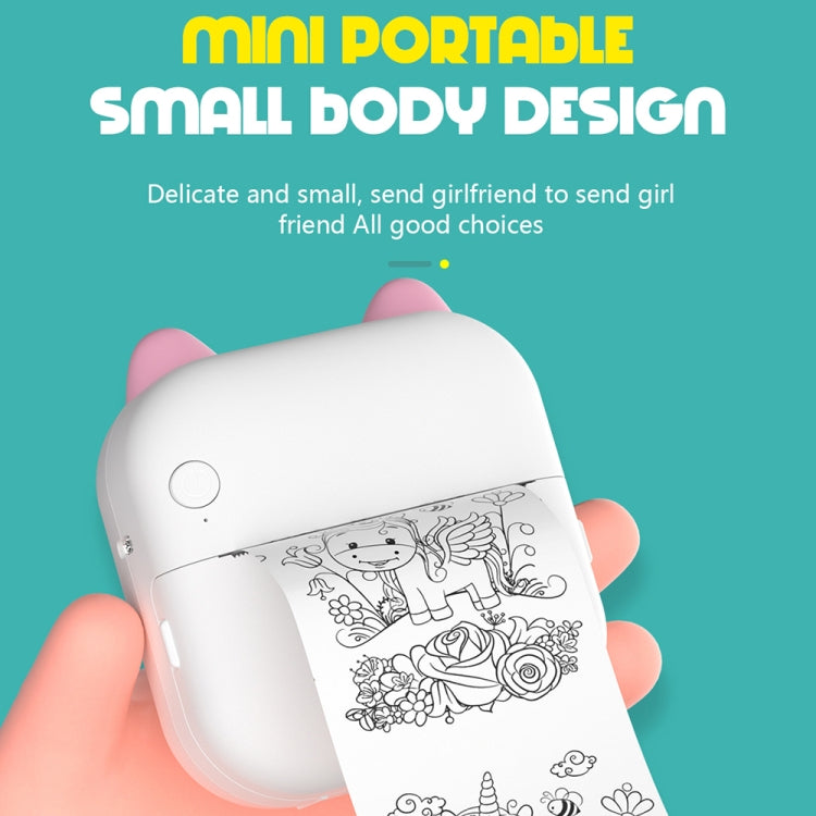 M5 Mini Cartoon Portable Bluetooth Printer Photo Thermal Printer(Blue) - Photo Printers by Huawei | Online Shopping UK | buy2fix