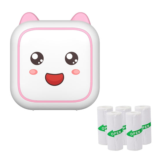 C26 Mini Portable Bluetooth Photo Label Thermal Printer, Spec: Pink+5 Stickers - Photo Printers by Huawei | Online Shopping UK | buy2fix