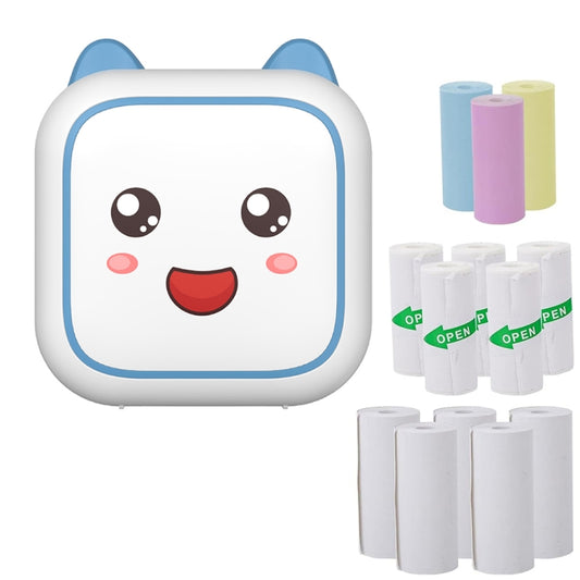 C26 Mini Portable Bluetooth Photo Label Thermal Printer, Spec: Blue+5 Paper+5 Stickers+3 Color Paper - Photo Printers by Huawei | Online Shopping UK | buy2fix