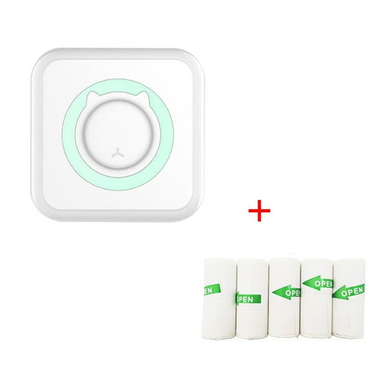 C15 Mini Student Bluetooth Inkless Photo Label Thermal Printer, Spec: Green+5 Stickers - Photo Printers by Huawei | Online Shopping UK | buy2fix
