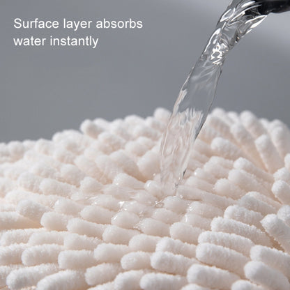 Chenille Hand Wipe Ball Large Hanging Bathroom Quick Dry Hand Towel Kitchen Rag Wipe Handkerchief(White) - Sponges, Cloths & Brushes by buy2fix | Online Shopping UK | buy2fix