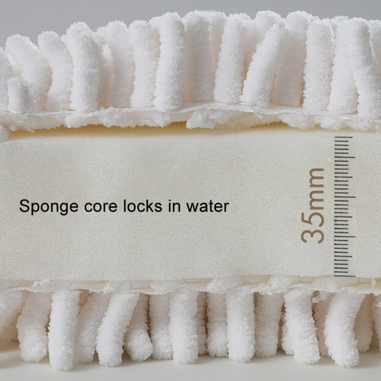 Chenille Hand Wipe Ball Large Hanging Bathroom Quick Dry Hand Towel Kitchen Rag Wipe Handkerchief(White) - Sponges, Cloths & Brushes by buy2fix | Online Shopping UK | buy2fix