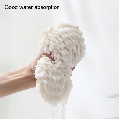 Chenille Hand Wipe Ball Large Hanging Bathroom Quick Dry Hand Towel Kitchen Rag Wipe Handkerchief(White) - Sponges, Cloths & Brushes by buy2fix | Online Shopping UK | buy2fix