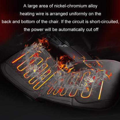 12V Car Winter Electric Heating Short Plush Seat Cushion, Color: Black by buy2fix