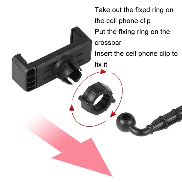 Double-machine Position Round Plate Desktop Cell Phone Live Streaming Holder 6 inch Fill Light Selfie Portable Holder - Stand by buy2fix | Online Shopping UK | buy2fix