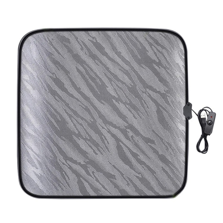 5V Car USB Interface Electric Heating Seat Cushion, Color: Gray by buy2fix