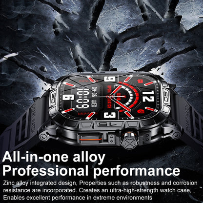 K63 1.96-Inch Heart Rate/Blood Oxygen Monitoring Bluetooth Call Sports Smart Watch, Color: Silver Three-bead Steel by buy2fix