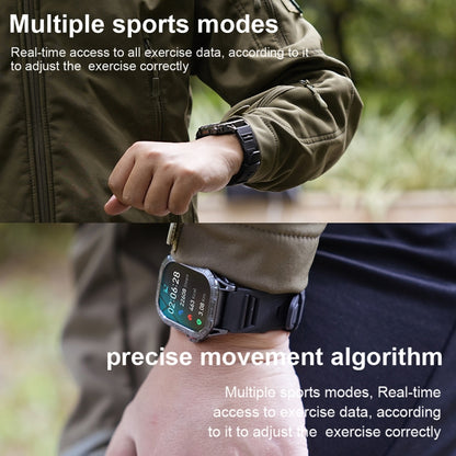 K63 1.96-Inch Heart Rate/Blood Oxygen Monitoring Bluetooth Call Sports Smart Watch, Color: Silver Three-bead Steel by buy2fix