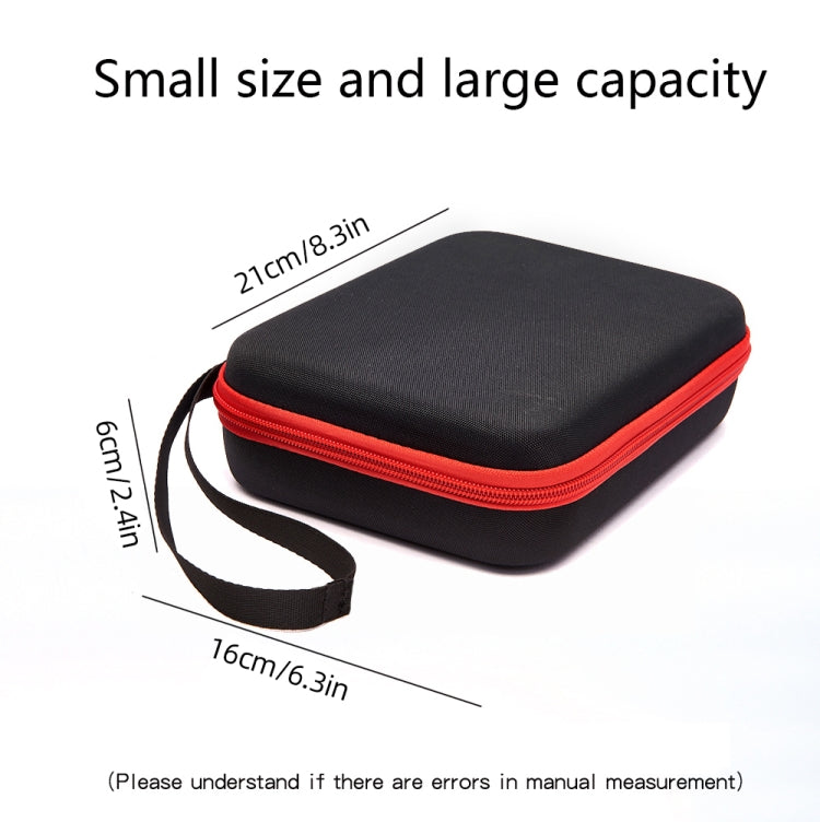 For DJI Osmo Pocket 3 Storage Bag Pocket Camera Handbag(Black Shell Red Inner) by buy2fix