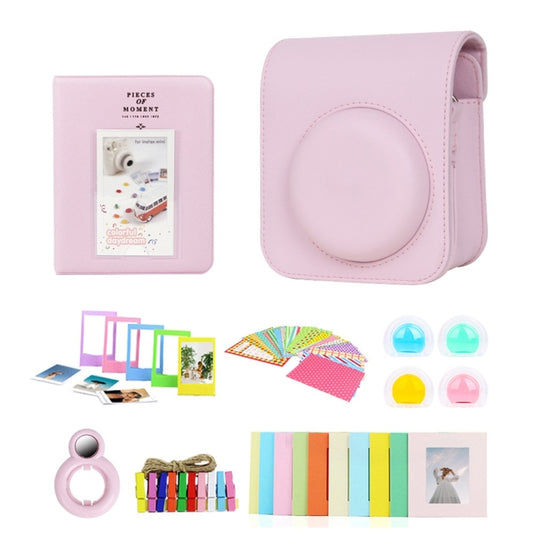 For Polaroid Mini12 7 in 1 Photo Album Sticker Photo Frame Camera Bag, Color: Pink by buy2fix