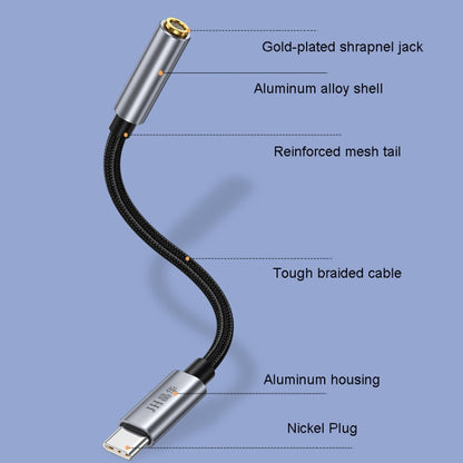 JINGHUA Type-C To 3.5mm Audio Adapter Cable Type-C Headphone Adapter Cable(Digital Model) - Type-C Adapter by JINGHUA | Online Shopping UK | buy2fix