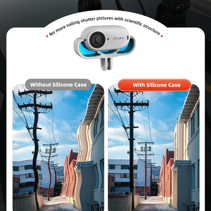 For Insta360 GO 3 AMagisn Silicone Case Camera Protective Accessories, Style: Vertical Gray by aMagisn