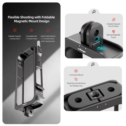 For Insta360 X3 AMagisn Metal Rabbit Cage Protective Frame Accessories, Spec: With Lens Cover by aMagisn