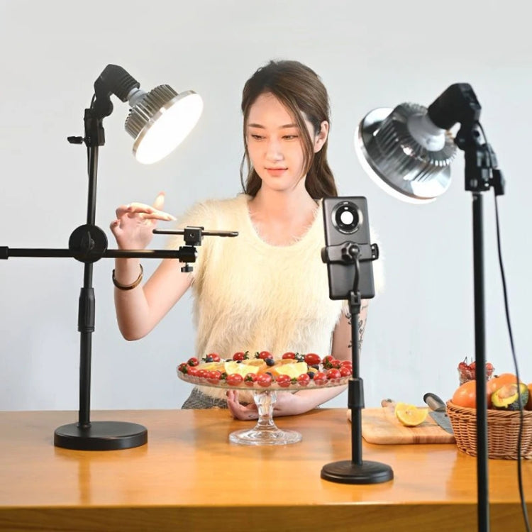 90W 155mm  Mushroom Fill Light + Desktop Overhead Photography Stand Kit for Photo/Video - Selfie Light by buy2fix | Online Shopping UK | buy2fix