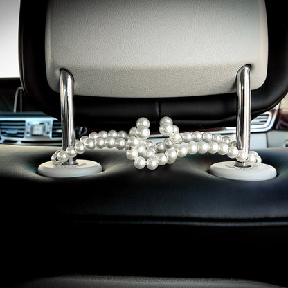 Stainless Steel Pearl Multifunctional Car Seat Back Hook(Fish Pearl) by buy2fix
