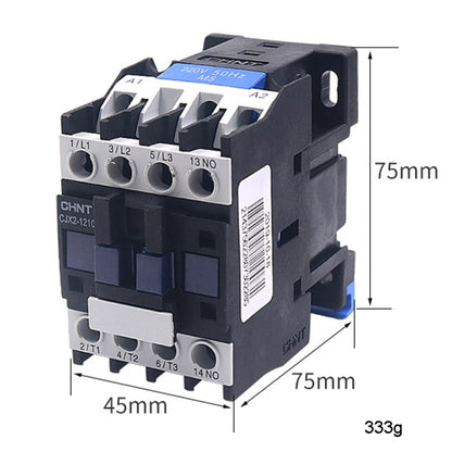 CHNT CJX2-1201 12A 220V Silver Alloy Contacts Multi-Purpose Single-Phase AC Contactor - Relays by CHNT | Online Shopping UK | buy2fix