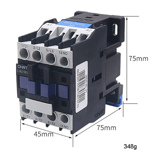 CHNT CJX2-1801 18A 220V Silver Alloy Contacts Multi-Purpose Single-Phase AC Contactor - Relays by CHNT | Online Shopping UK | buy2fix
